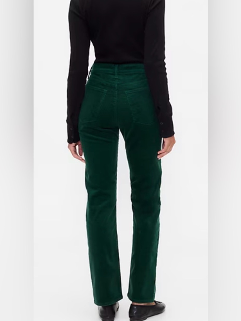 GAP 90s Straight Corduroy Pants Green Size 4 / 27R High Rise Evergreen - Picture 3 of 8